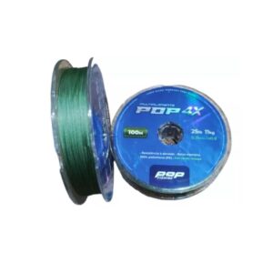 Linha Multifilamento Pop Fishing 4X Verde – 0.18mm – 12kg – 100 metros