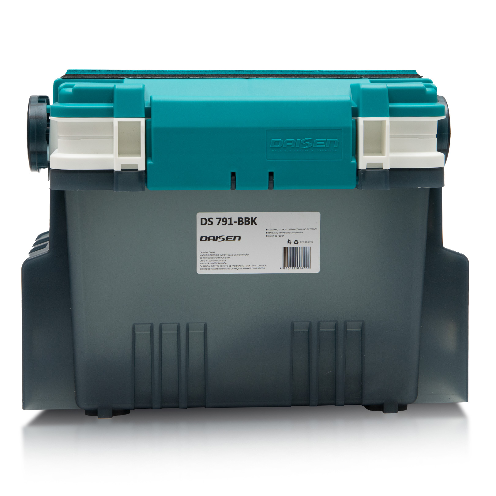 Caixa de pesca Daisen DS 791 - Amarela - 37 x 28 x 28 cm - Capitão