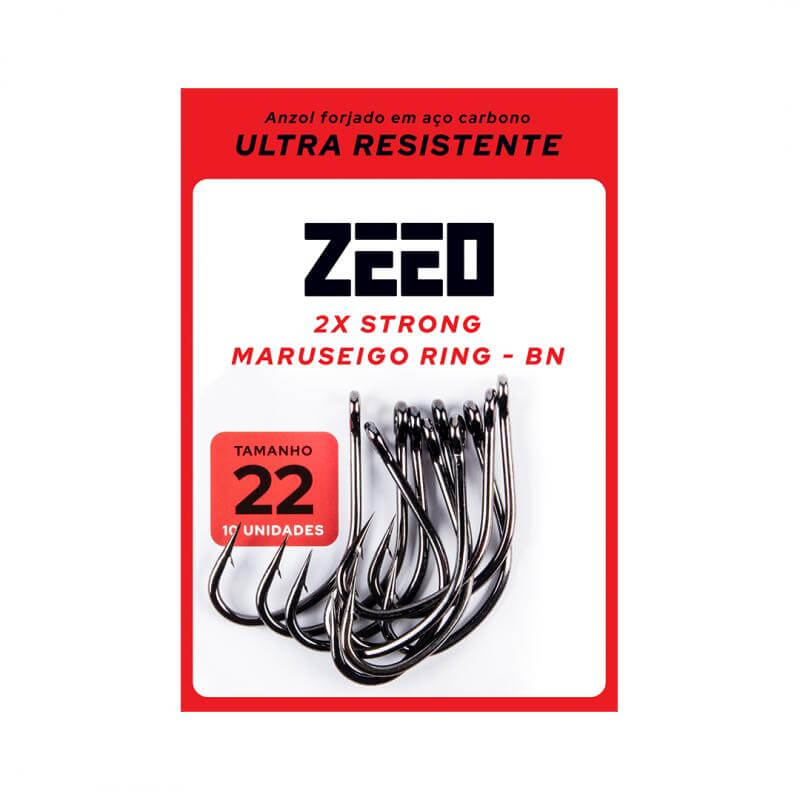 Anzol Maruseigo Ring BN 2x Strong - Zeeo - N° 6 - 10 unidades
