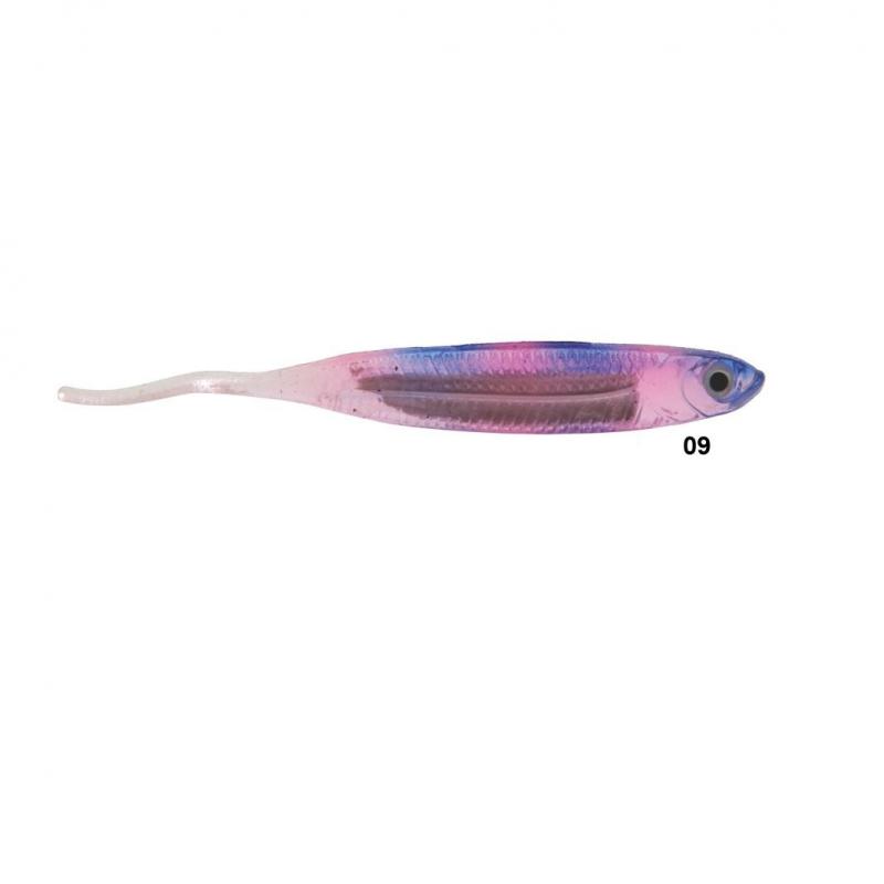 Isca artificial Soft Bait Shad W189 - Maruri - 8cm - 6 unidades + 2 jigs - Ação Fundo - Cor 09 - Imagem 3