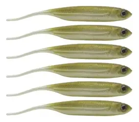 Isca artificial Soft Bait Shad W189 - Maruri - 10cm - 6 unidades + 2 jigs - Ação Fundo - Cor 01