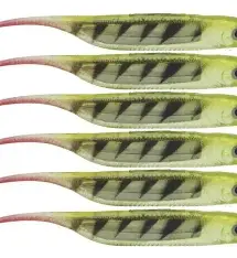 Isca artificial Soft Bait Shad W189 - Maruri - 10cm - 6 unidades + 2 jigs - Ação Fundo - Cor 10