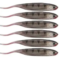 Isca artificial Soft Bait Shad W189 - Maruri - 10cm - 6 unidades + 2 jigs - Ação Fundo - Cor 04