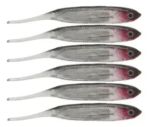Isca artificial Soft Bait Shad W189 - Maruri - 10cm - 6 unidades + 2 jigs - Ação Fundo - Cor 07
