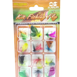 Isca artificial Kit Fishing Fly - Maruri - 12 unidades - Mini Garatéias - Cor 04