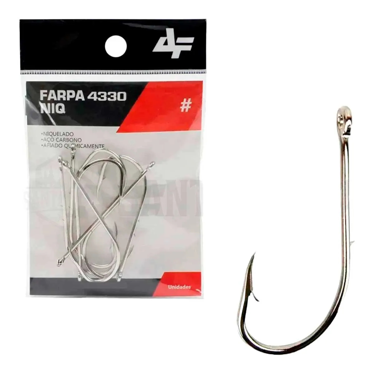 Anzol Farpa 4330 NIQ - Albatroz Fishing - N°1 - 21 Unidades