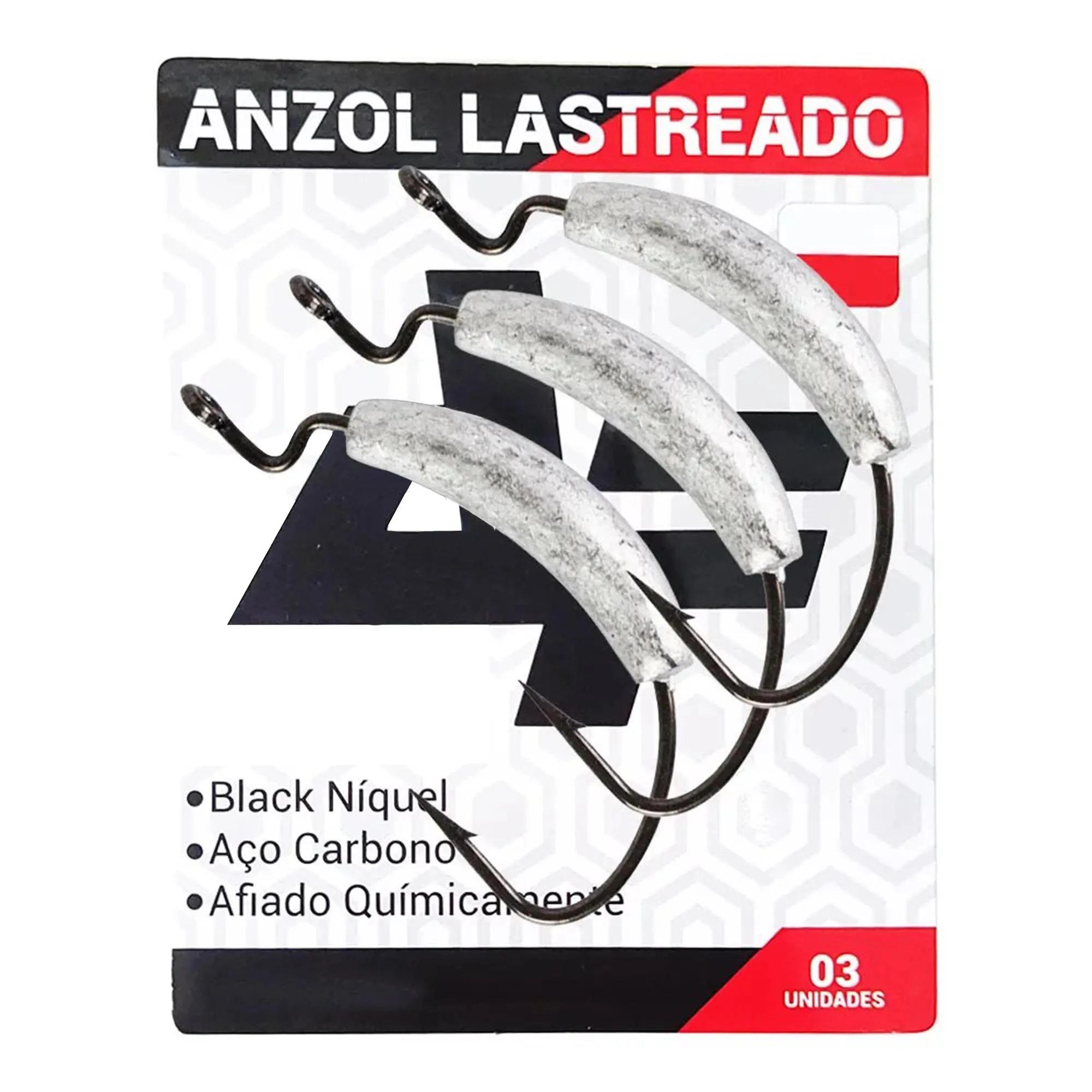 Anzol Lastreado - Albatroz Fishing - Chumbo 10g - Anzol N°4/0 - 3 unidades - Imagem 2
