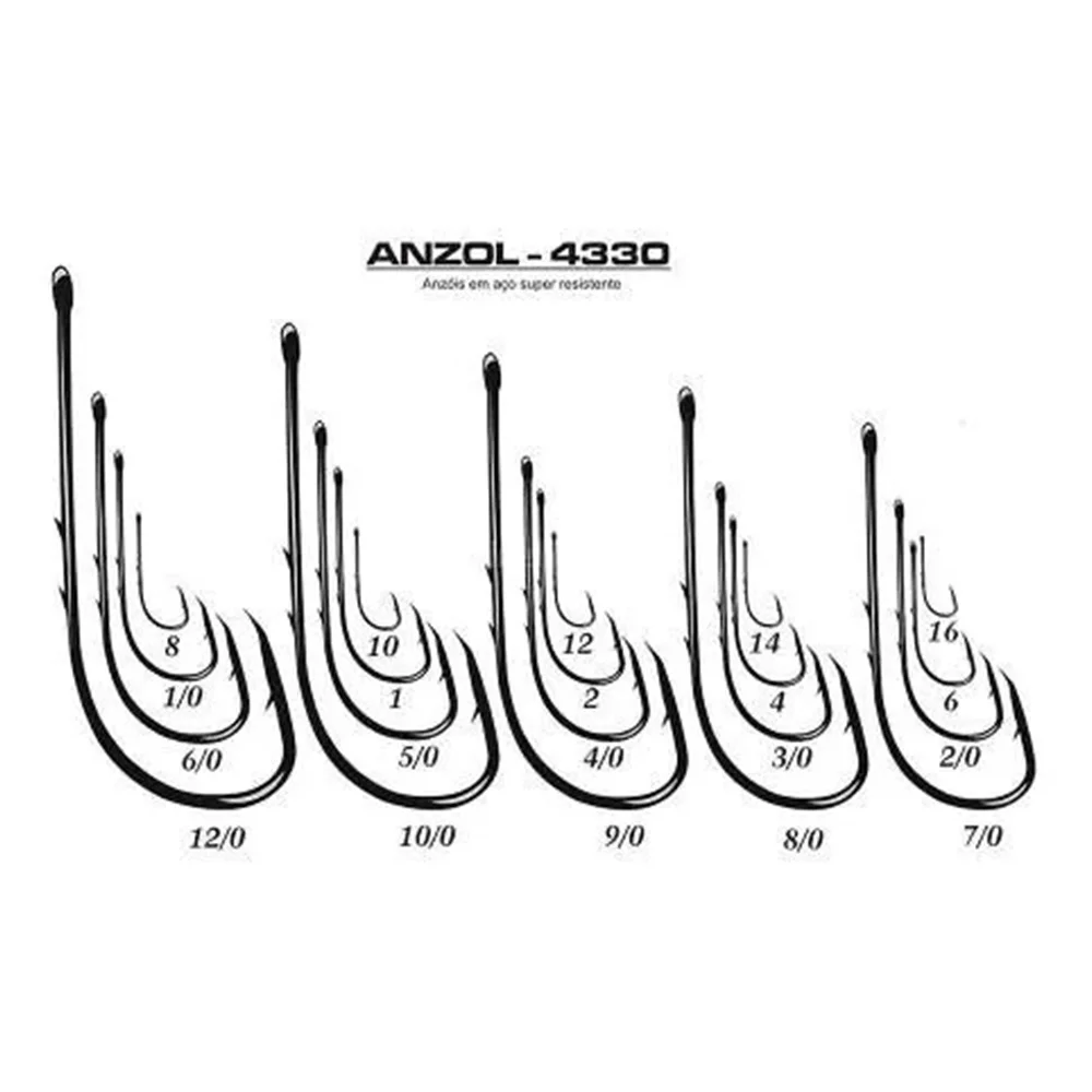 Anzol 4330 Farpa Nikel - Marine Fishing - N°01 - 50 unidades - Imagem 5