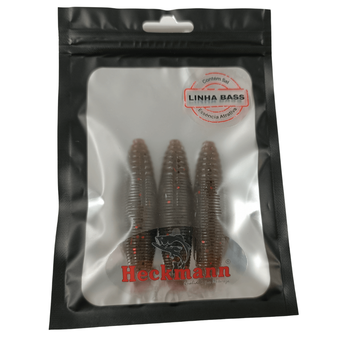 Isca artificial Casullo - Heckmann - 6cm - 3 unidades - Cor Chá Escuro