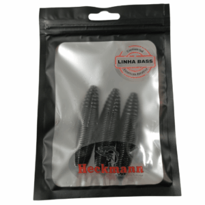 Isca artificial Casullo - Heckmann - 6cm - 3 unidades - Ação Fundo - Cor Preto Absoluto
