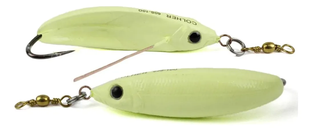 Isca artificial Colher 60S - Maruri - 6cm - 10g - Ação Fundo (sinking) - Cor Glow