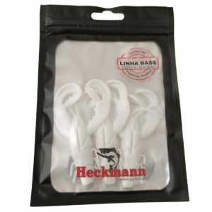 Isca artificial Lagostim - Heckmann - 7.5cm - 3 unidades - Ação Fundo - Cor Branco Liso