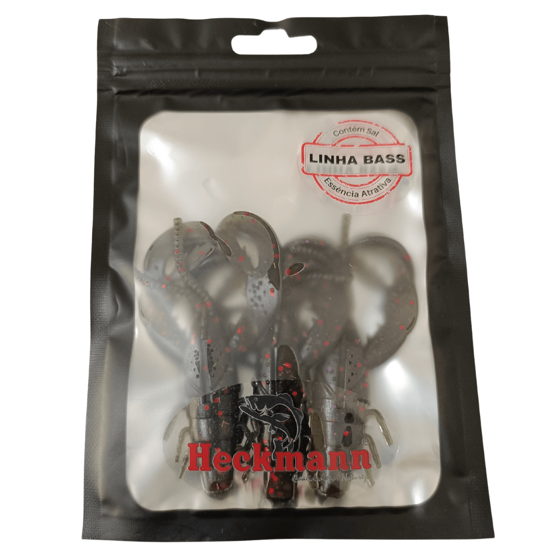 Isca artificial Lagostim - Heckmann - 7.5cm - 3 unidades - Ação Fundo - Cor Esmeralda
