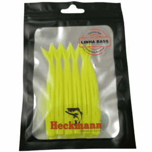 Isca artificial Manjuba 6cm - Heckmann - 6 unidades - Ação Fundo - Cor Amarelo Siciliano