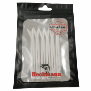 Isca artificial Manjuba 9cm - Heckmann - 6 unidades - Ação Fundo - Cor Branco Liso