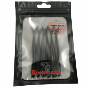Isca artificial Manjuba 9cm - Heckmann - 6 unidades - Ação Fundo - Cor Preto Absoluto