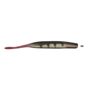 Isca artificial Soft bait Shad W182 - Maruri - 10cm - 6 unidades + 2 jigs - Ação Fundo - Cor 04