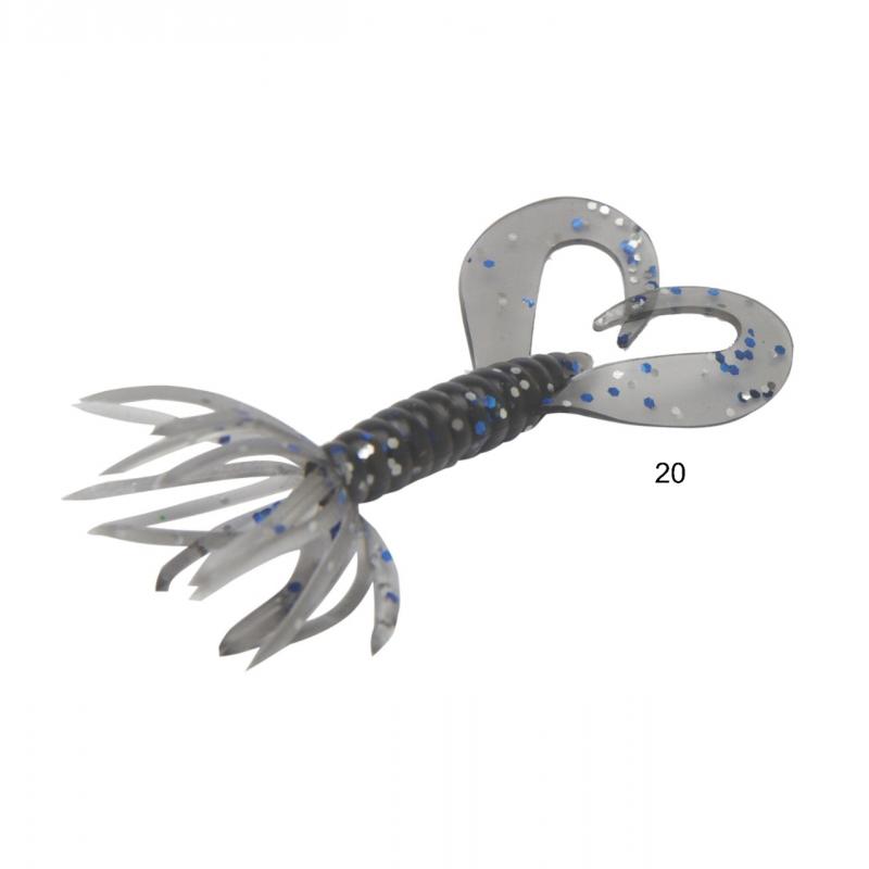 Isca artificial Soft Bait Shad W197 - Maruri - 7cm - 6 unidades + 2 Jigs - Ação Fundo - Cor 20