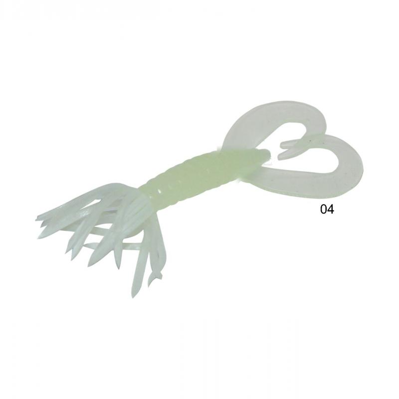 Isca artificial Soft Bait Shad W197 - Maruri - 7cm - 6 unidades + 2 Jigs - Ação Fundo - Cor 04