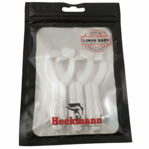 Isca artificial Sapo Iscamoso - Heckmann - 7.5cm - 3 unidades - Ação Fundo - Cor Branco Liso