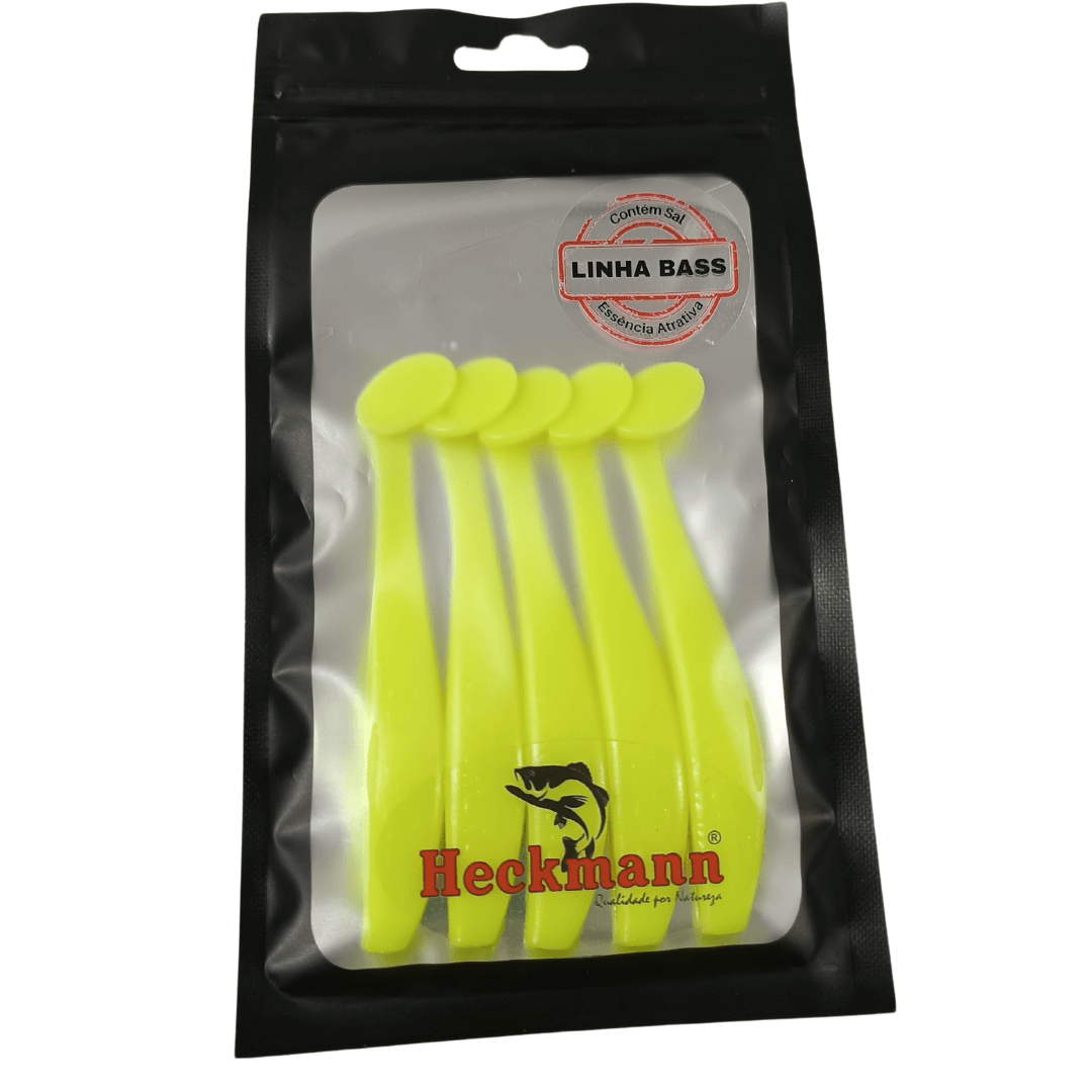 Isca artificial Sashimi 6cm - Heckmann - 5 unidades - Ação Fundo - Cor Amarelo Siciliano