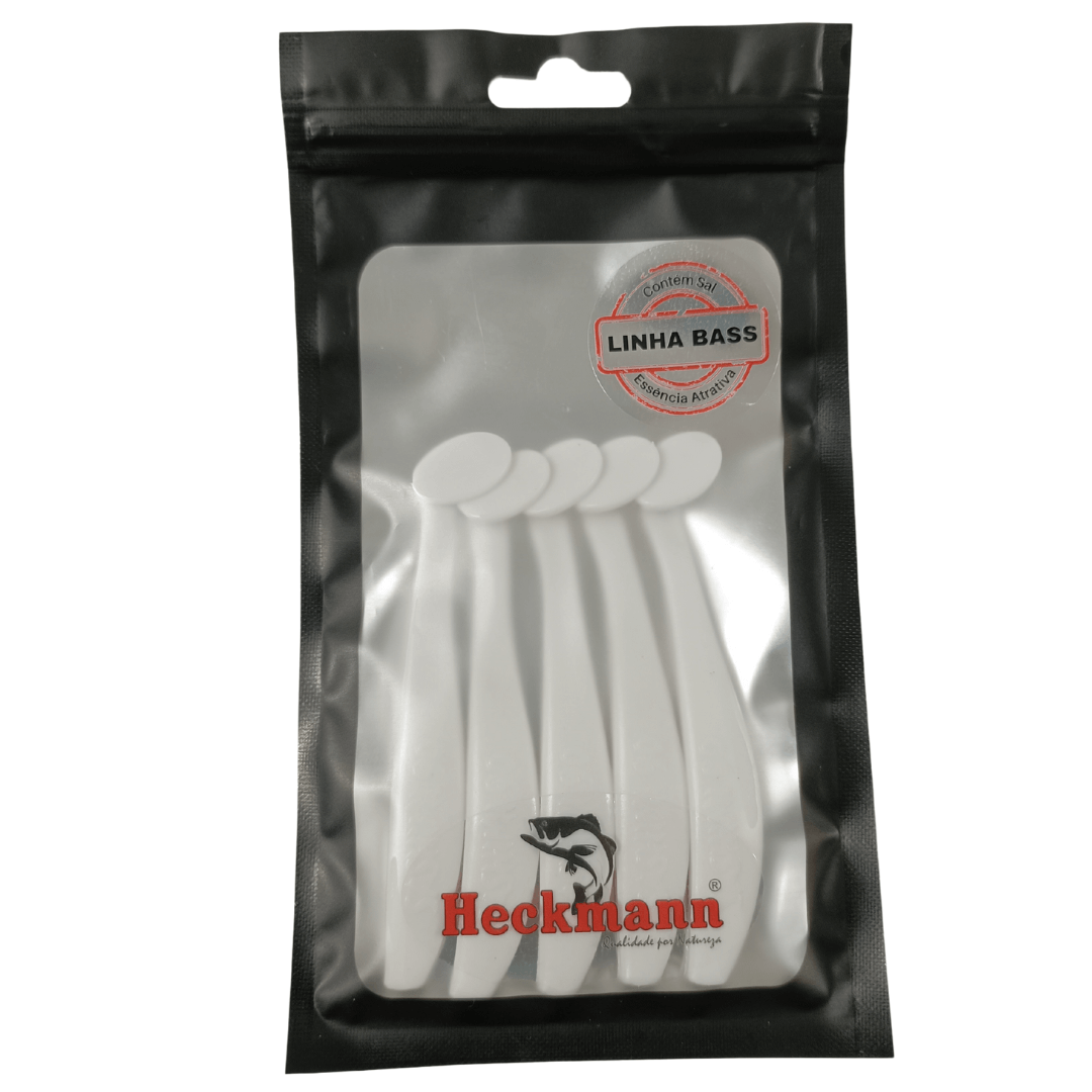 Isca artificial Sashimi 9cm - Heckmann - 5 unidades - Cor Branco Liso