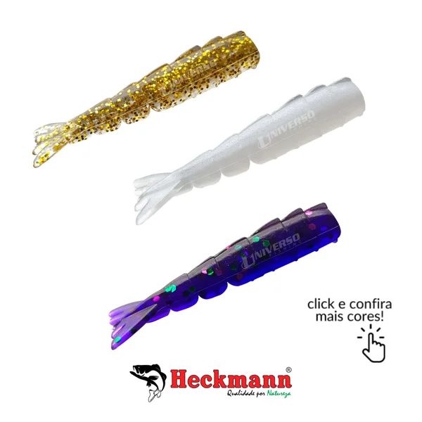 Camarão Artificial descabeçado - Heckmann - 4cm - Cor Sortida