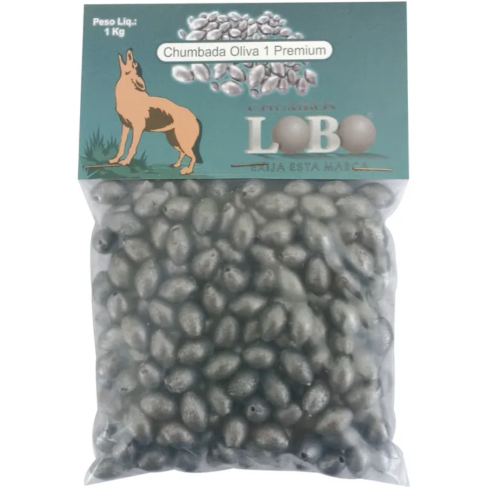 Chumbo de pesca Oliva - 10g - 7 unidades - Total 60g - Imagem 2