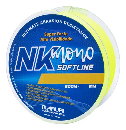 Linha Maruri Nakamura Nk Softline - Amarela - 0.46mm - 28 lb - 300m