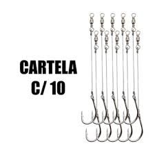 Anzol Encastoado 12147 – N° 7/0 – Cartela com 10 unidades