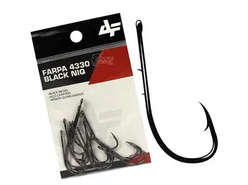 Anzol Farpa 4330 Black - Albatroz Fishing - Nº 6/0 - 6 unidades - Imagem 3