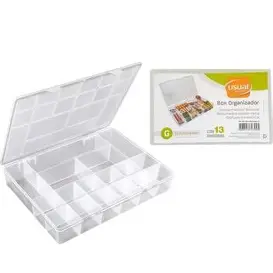 Estojo Usual Utilidades G – 28 x 19 x 4,2 cm – 13 Divisórias