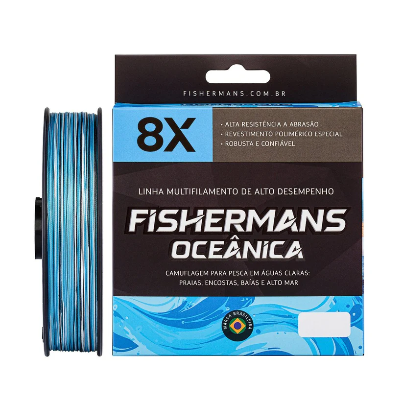 Linha Multifilamento Fishermans 8X Oceânica – 0.12mm – 15 lb – 150 metros