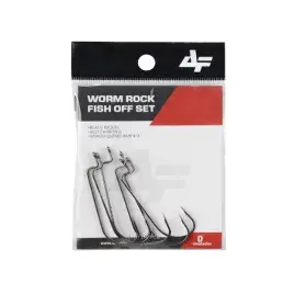 Anzol Worm Rock Fish Off Set - N° 5/0 - Albatroz Fishing - 5 unidades - Imagem 2
