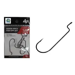 Anzol Worm Rock Fish Off Set - N° 5/0 - Albatroz Fishing - 5 unidades - Imagem 5