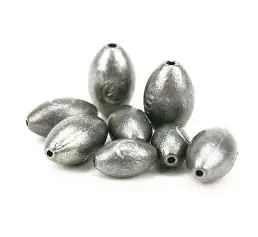 Chumbo de pesca Oliva - 10g - 7 unidades - Total 60g