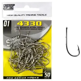 Anzol 4330 Farpa Nikel - Marine Fishing - N°01 - 50 unidades