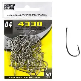 Anzol 4330 Farpa Nikel - Marine Fishing - N°04 - 50 unidades