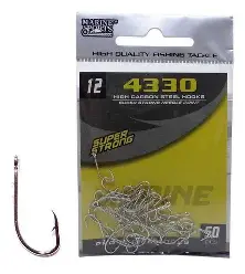 Anzol 4330 Farpa Nikel - Marine Fishing - N°12 - 50 unidades