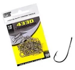 Anzol 4330 Farpa Nikel - Marine Fishing - N°18 - 50 unidades