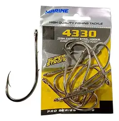 Anzol 4330 Farpa Nikel - Marine Fishing - N°6/0 - 20 unidades
