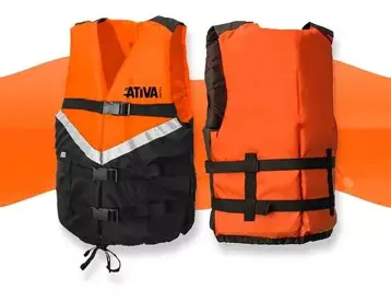 Colete Salva Vidas Canoa Neon - Ativa - 110kg - Laranja - Imagem 2