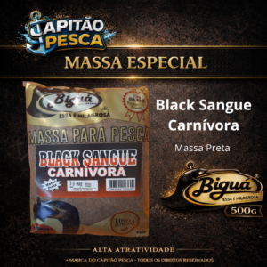 Massa para Pesca - Sabor Black Sangue Carnívora - Massa Preta - Biguá Especial - 500 gramas