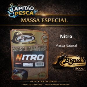 Massa para Pesca - Sabor Nitro - Massa Mesclada - Biguá Especial - 500 gramas