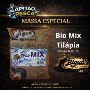 Massa para Pesca - Sabor Bio Mix Tilápia - Massa Natural - Biguá Especial - 500 gramas