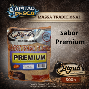 Massa para Pesca - Sabor Premium - Massa Amarela - Biguá Tradicional - 500 gramas