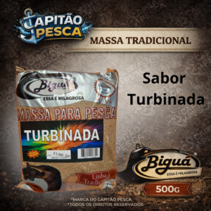 Massa para Pesca - Sabor Turbinada - Massa Amarela - Biguá Tradicional - 500 gramas