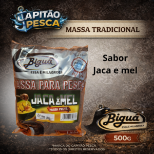 Massa para Pesca - Sabor Jaca e Mel - Massa Preta - Biguá Tradicional - 500 gramas
