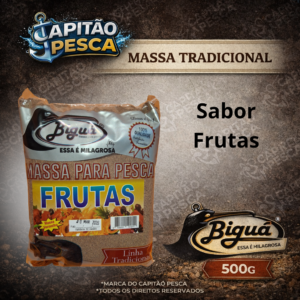 Massa para Pesca - Sabor Frutas - Massa Vermelha - Biguá Tradicional - 500 gramas