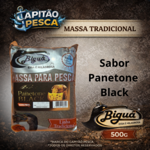 Massa para Pesca - Panetone - Massa Preta - Biguá Tradicional - 500 gramas